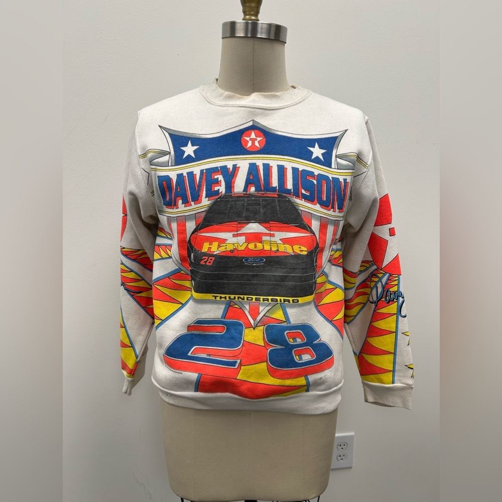 1993 DAVEY ALLISON VTG Sweatshirt sz US M.